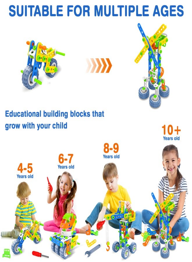 MOONTOY 12 in 1 STEM Toys for 4 5 6 7 8+ Year Old Boy Gifts, 152 PCS Educational Building Toys for Kids Ages 4-8 5-7 8-12, Building Blocks Stem Kits Activities Construction Toy for Boys Birthday Gifts - Image 2